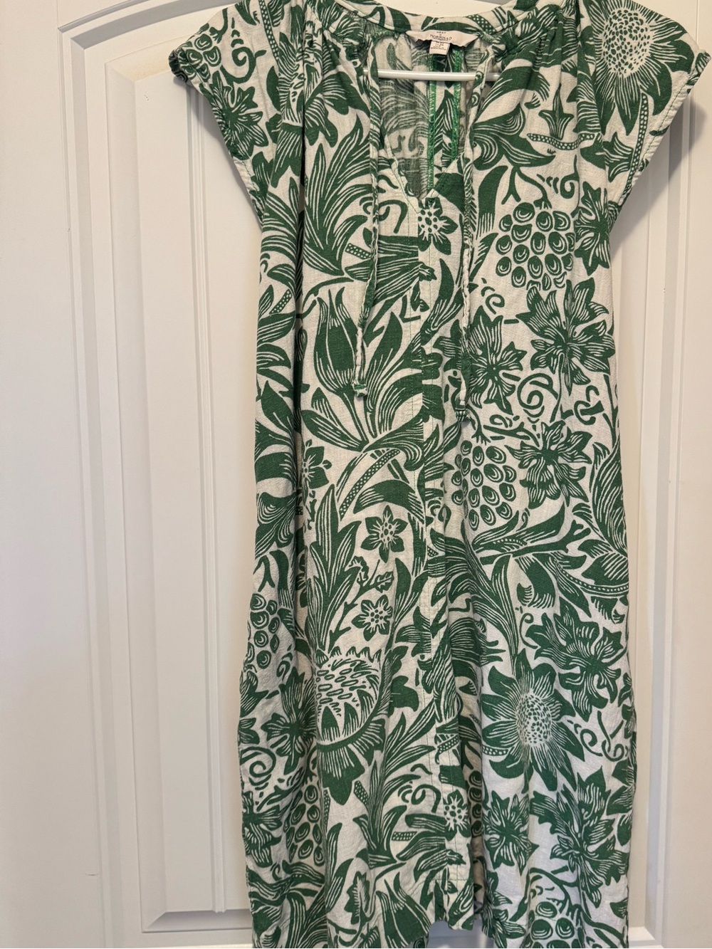 next Green and White Botanical Print Dress